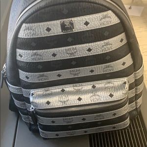 Black And Grey MCM Bookbag
